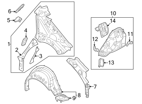 2023 Audi RS3 Inner Structure - Quarter Panel