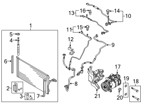 2013 Audi Q7 A/C Condenser, Compressor & Lines