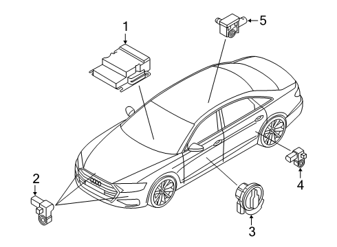 2020 Audi A8 Quattro Air Bag Components