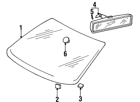 1998 Audi Cabriolet Windshield Glass