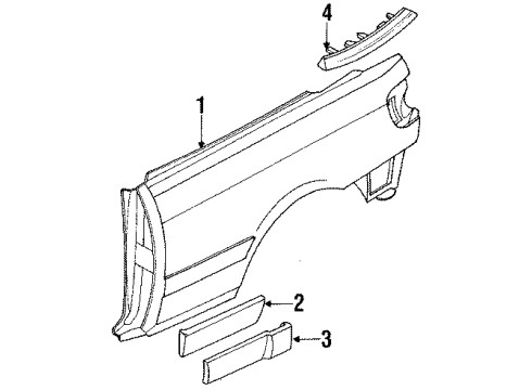 1990 Audi Coupe Quattro Quarter Panel & Components