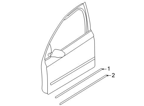 2006 Audi A4 Quattro Exterior Trim - Front Door