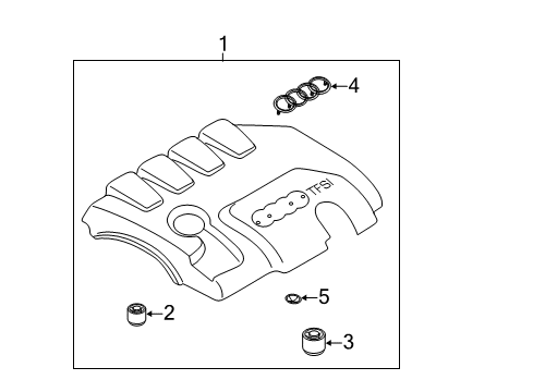 2009 Audi A3 Engine Appearance Cover