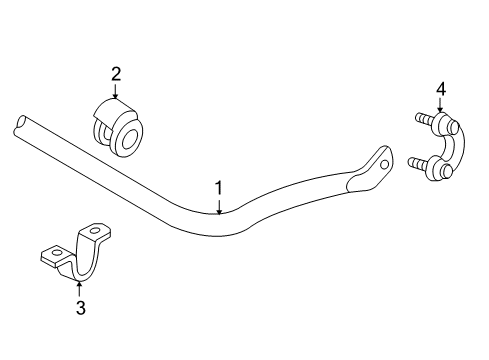 2004 Audi S4 Stabilizer Bar & Components - Front
