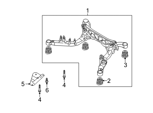 2014 Audi A4 Suspension Mounting - Rear