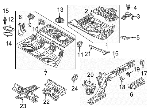 2018 Audi RS7 Rear Body - Floor & Rails