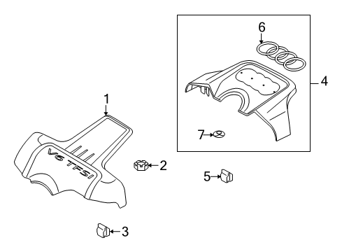 2010 Audi S5 Engine Appearance Cover