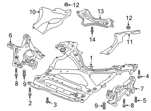 2022 Audi S6 Suspension Mounting - Front