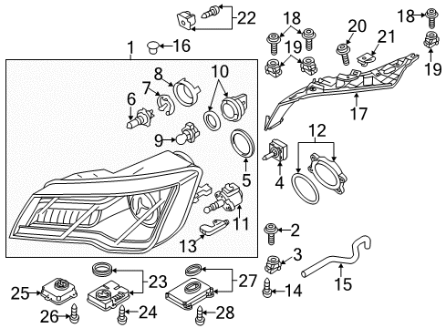 2013 Audi A7 Quattro Headlamps, Headlamp Washers/Wipers