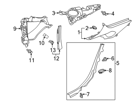 2022 Audi RS5 Sportback Interior Trim - Quarter Panels