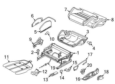 2013 Audi RS5 Front Seat Components