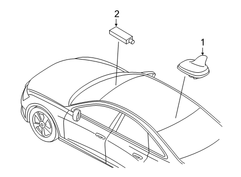 2022 Audi S6 Antenna & Radio