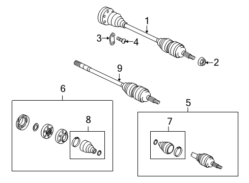 2010 Audi Q7 Drive Axles - Rear