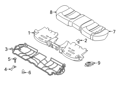 2020 Audi A8 Quattro Rear Seat Components