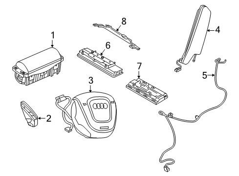 2019 Audi A3 Air Bag Components Diagram 2