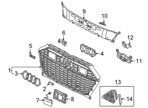 2022 Audi RS7 Sportback Grille & Components