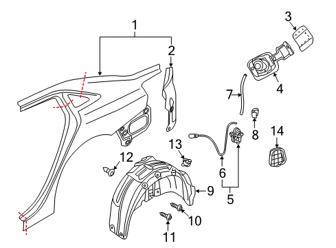 2016 Audi S3 Quarter Panel & Components