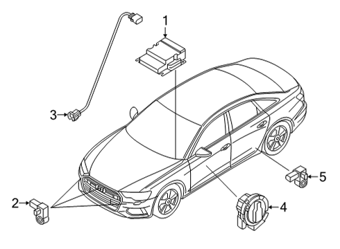 2022 Audi A6 allroad Air Bag Components