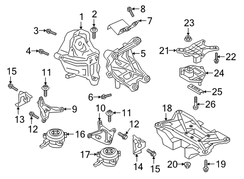 2020 Audi A8 Quattro Engine & Trans Mounting