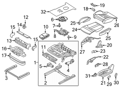 2023 Audi RS Q8 Front Seat Components