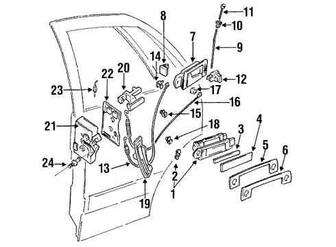 1994 Audi 90 Quattro Rear Door - Door Hardware