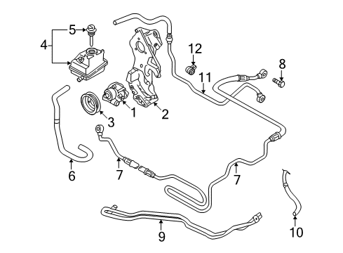 2006 Audi TT P/S Pump & Hoses, Steering Gear & Linkage