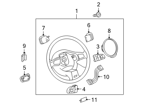 2010 Audi Q7 Steering Column, Steering Wheel & Trim, Shroud, Switches & Levers
