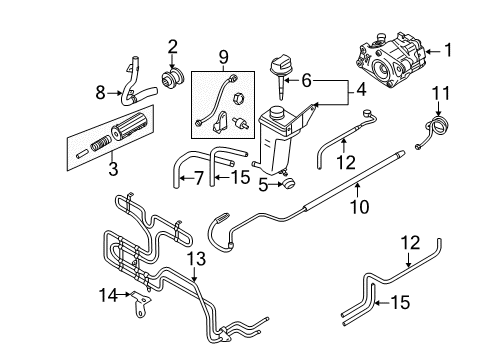 2007 Audi S4 P/S Pump & Hoses, Steering Gear & Linkage