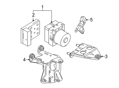 2009 Audi A3 ABS Components