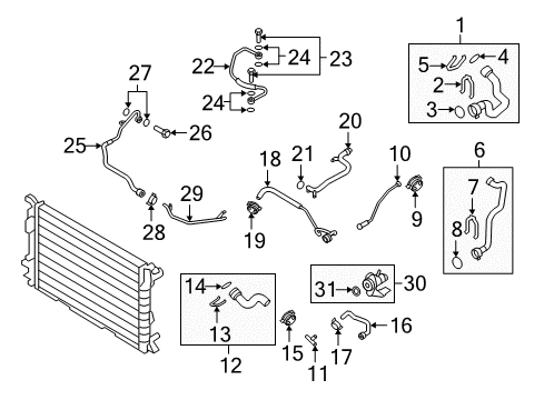 2017 Audi A5 Quattro Hoses, Lines & Pipes