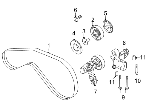 2010 Audi Q7 Belts & Pulleys, Cooling Diagram 2