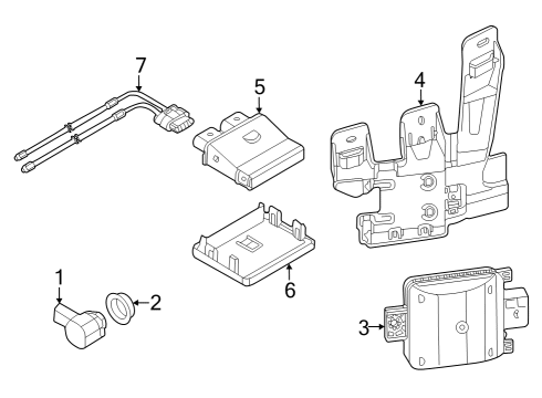 2024 Audi Q4 e-tron Electrical Components - Rear Bumper