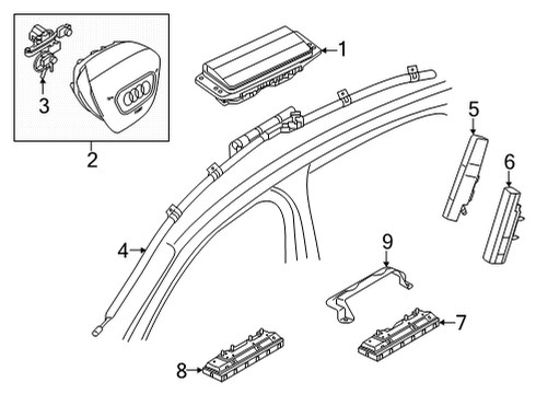 2022 Audi RS7 Sportback Air Bag Components