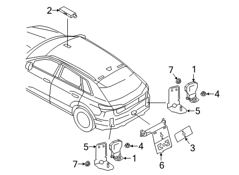 2022 Audi e-tron Quattro Antenna & Radio