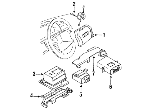 1992 Audi 80 Quattro Air Bag Components