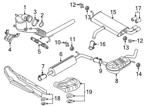 2020 Audi A3 Quattro Exhaust Components