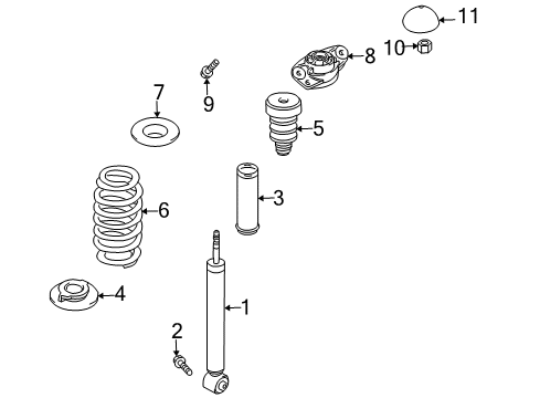 2008 Audi TT Quattro Shocks & Components - Rear