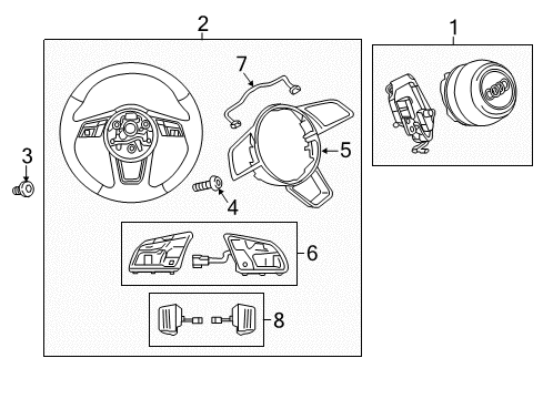 2020 Audi A3 Steering Column & Wheel, Steering Gear & Linkage Diagram 6