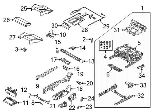 2022 Audi Q3 Front Seat Components