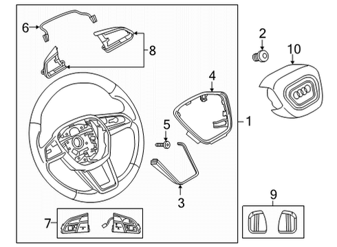 2022 Audi RS7 Sportback Steering Column & Wheel, Steering Gear & Linkage Diagram 6