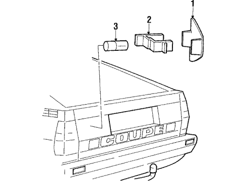 1986 Audi Coupe License Lamps