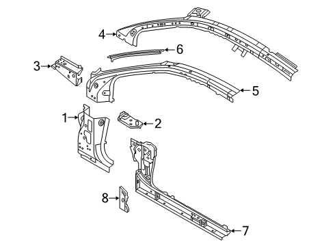 2023 Audi A7 Sportback Hinge Pillar