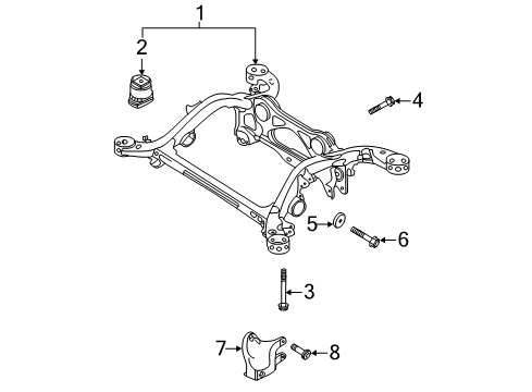 2022 Audi e-tron Quattro Suspension Mounting - Rear