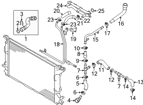 2013 Audi A7 Quattro Hoses, Lines & Pipes