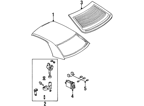 1998 Audi Cabriolet Top & Components