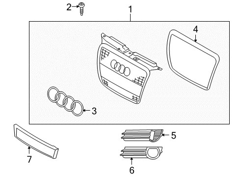 2007 Audi A3 Quattro Grille & Components