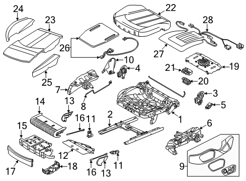 2015 Audi S8 Front Seat Components