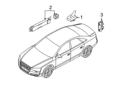 2015 Audi S8 Antenna & Radio