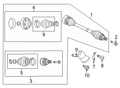 2018 Audi Q5 Drive Axles - Rear