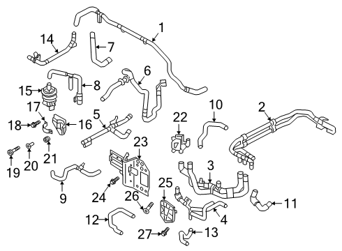 2022 Audi e-tron Quattro Hoses, Lines & Pipes